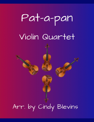 Book cover for Pat-a-pan, for Violin Quartet