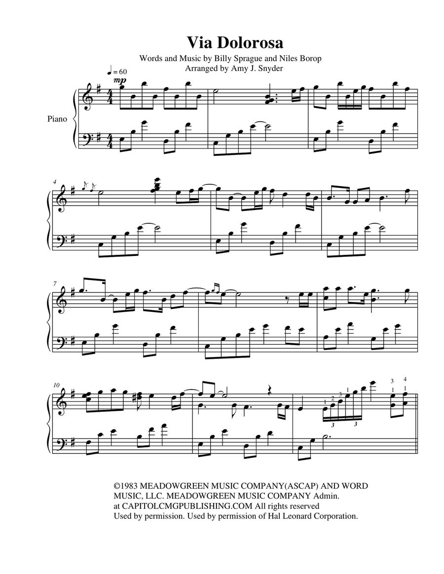 Via Dolorosa Piano Solo scores gallery preview page 2