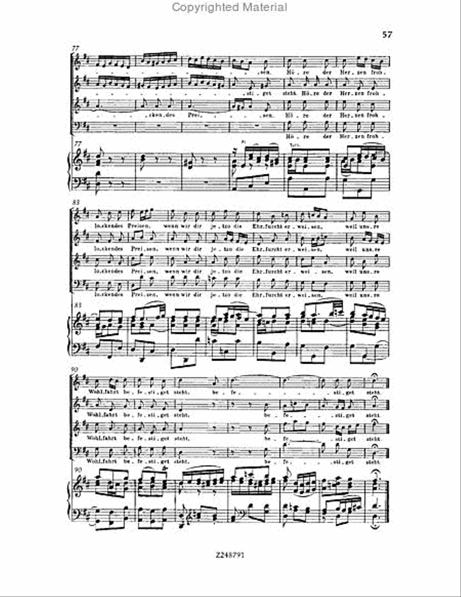 Christmas Oratorio, BWV 248 Choir scores gallery preview page 56