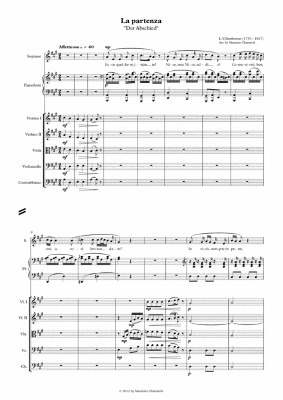La partenza Chamber Orchestra scores gallery preview page 2