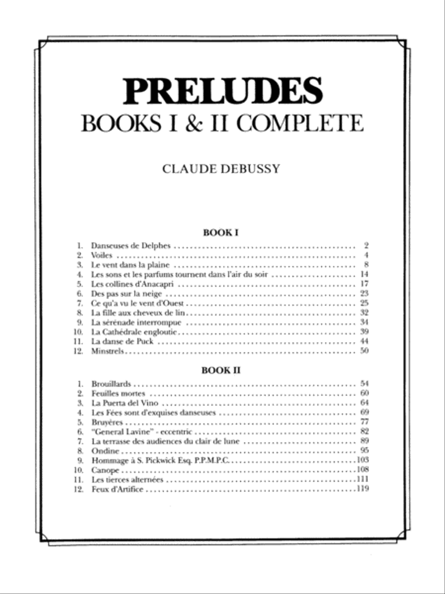 Preludes, Books I & II Complete Piano Solo scores gallery preview page 2