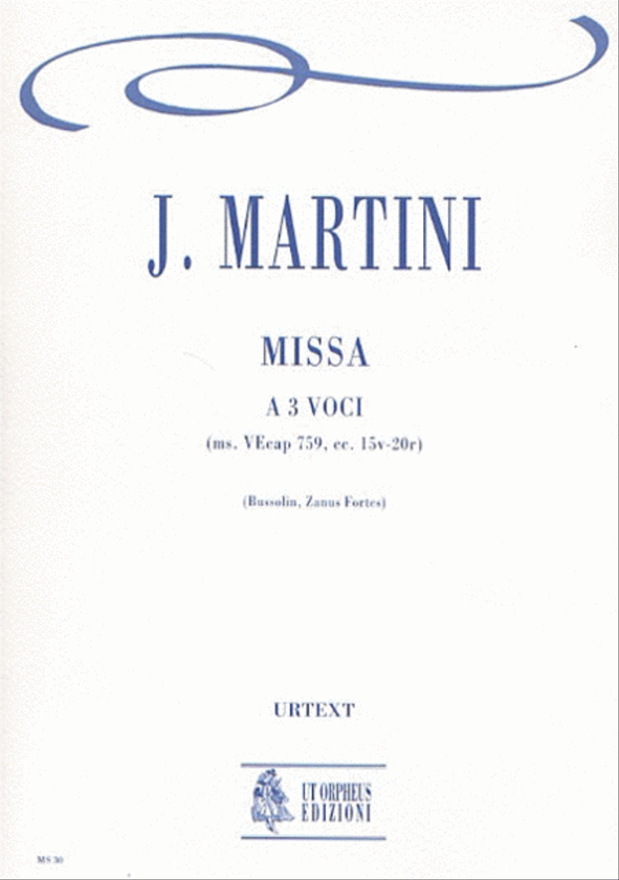 Missa for 3 Voices Choir - Sheet Music
