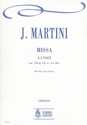Book cover for Missa for 3 Voices