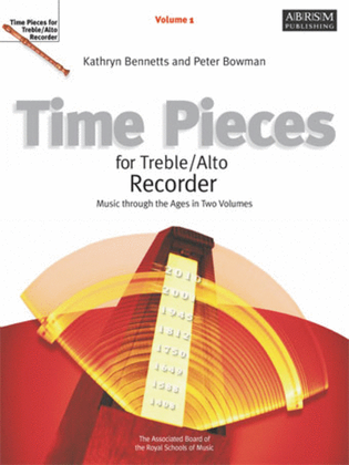 Book cover for Time Pieces for Treble/Alto Recorder, Volume 1