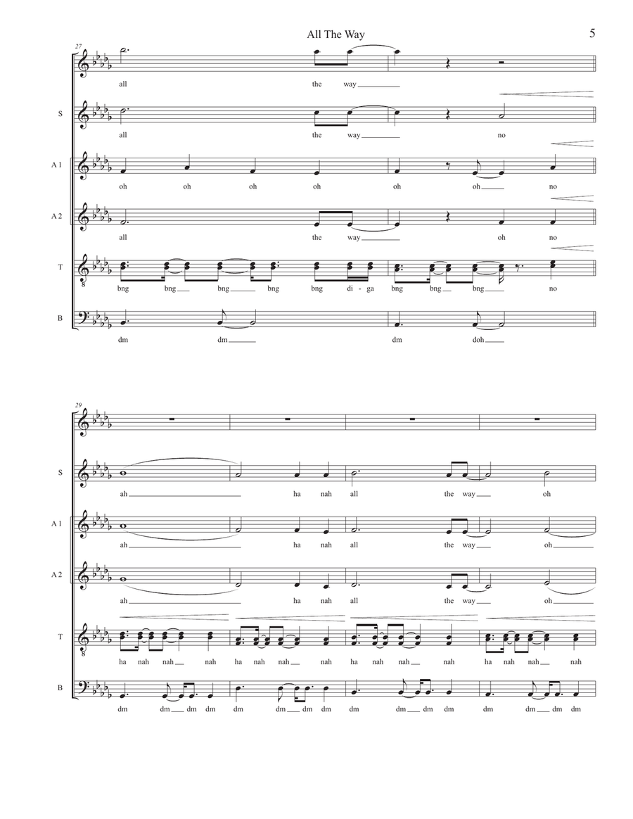 All The Way 4-Part scores gallery preview page 5