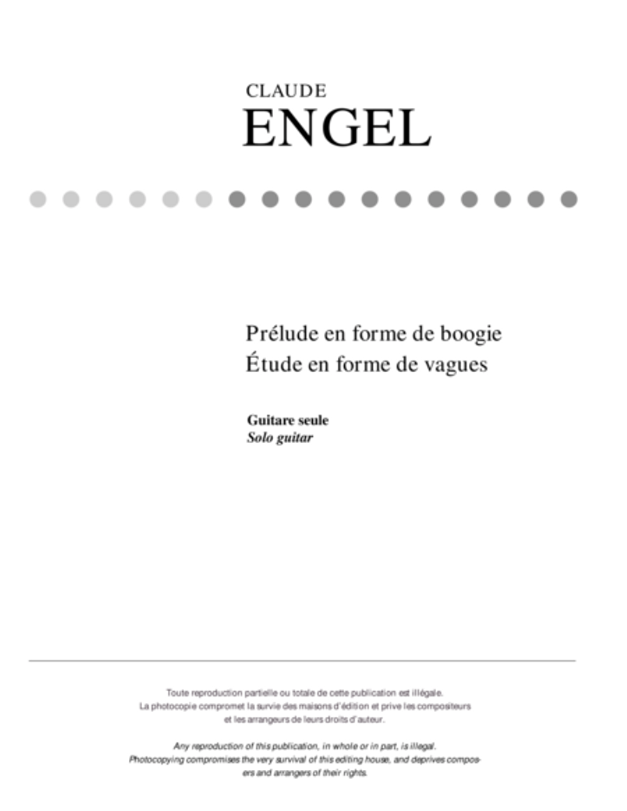 Prélude en forme de boogie, Étude en forme ... Classical Guitar scores gallery preview page 1