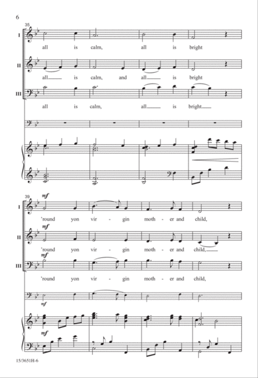 All On a Silent Night 3-Part scores gallery preview page 6