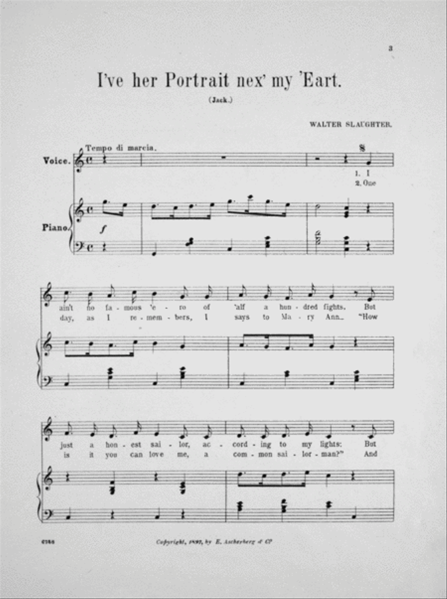 The French Maid. I've Her Portrait Nex' My 'Eart Voice scores gallery preview page 2