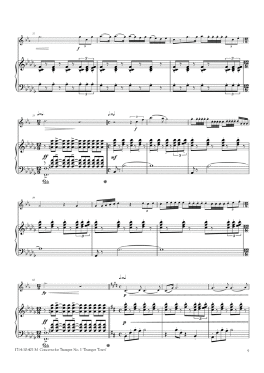 Concerto for Trumpet No. 1 'Trumpet Town' Trumpet Solo scores gallery preview page 6