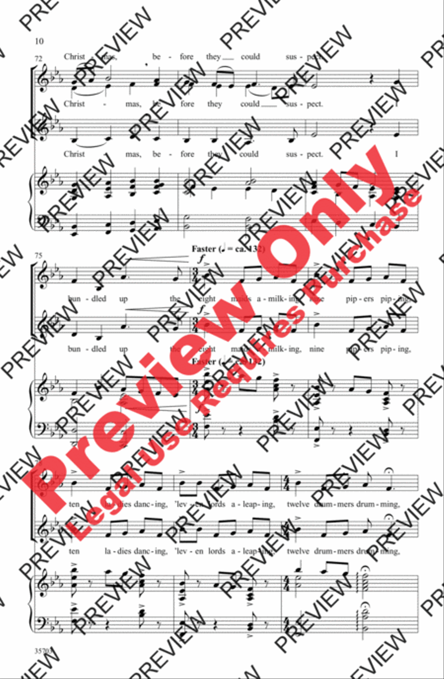 The Twelve Days After Christmas Women's Choir scores gallery preview page 10