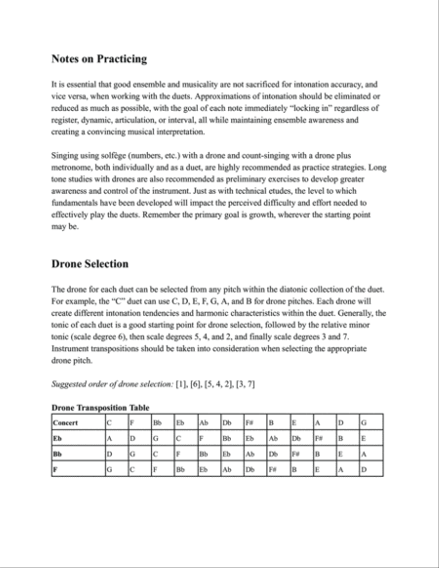 Modal Duets for the Study of Intonation w/ Drones Score and Parts scores gallery preview page 5