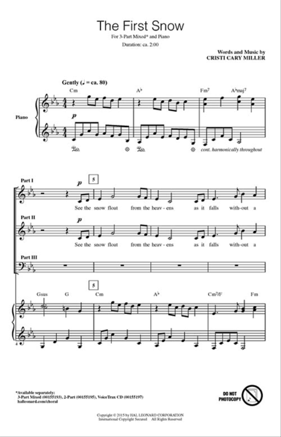 The First Snow 3-Part scores gallery preview page 2