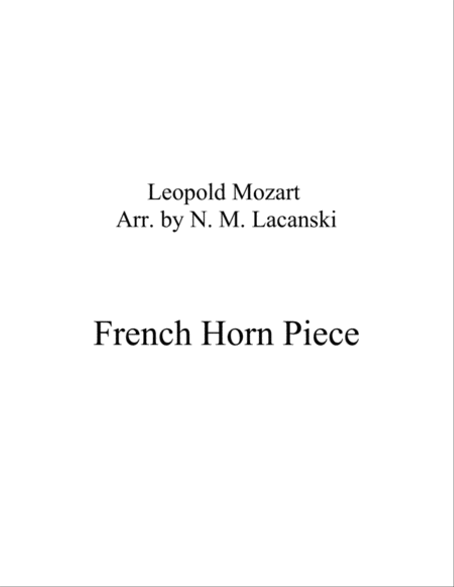 French Horn Piece String Duet scores gallery preview page 1