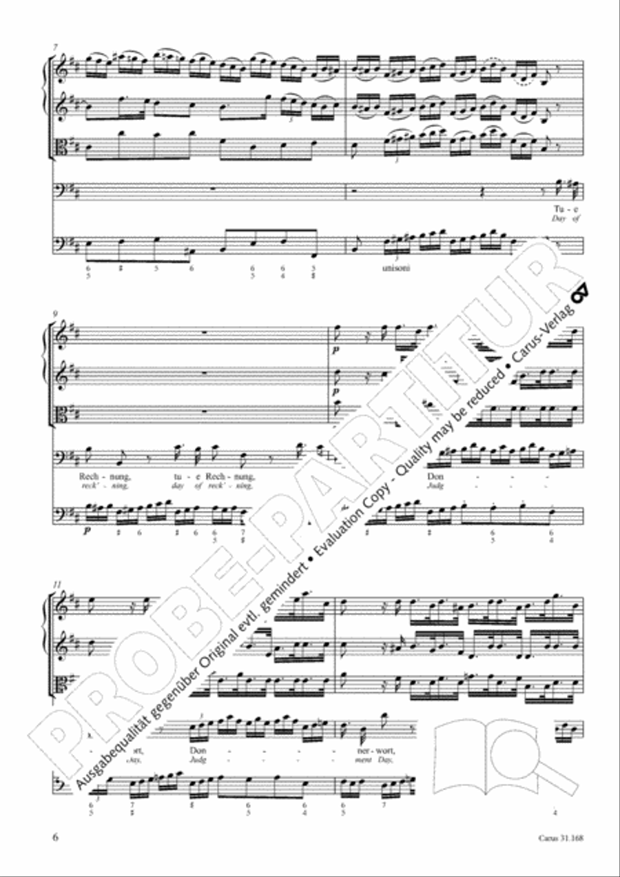 Day of reck'ning! Judgment day (Tue Rechnung! Donnerwort) 4-Part scores gallery preview page 7