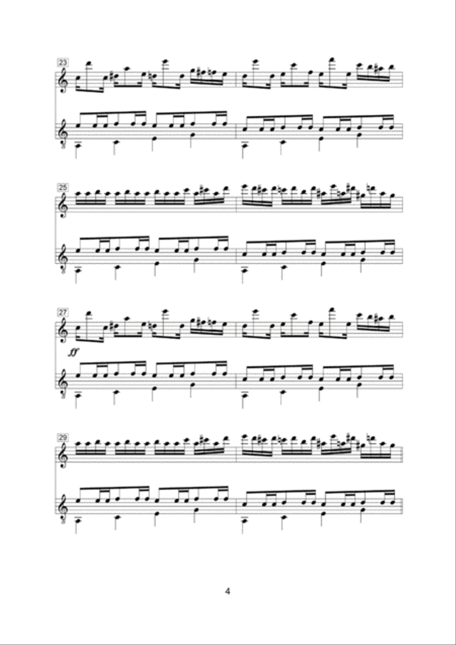 Allegro Vivace For Flute & Guitar Flute scores gallery preview page 5