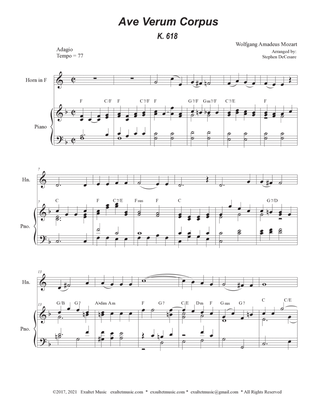 Ave Verum Corpus (French Horn solo - Piano Accompaniment)