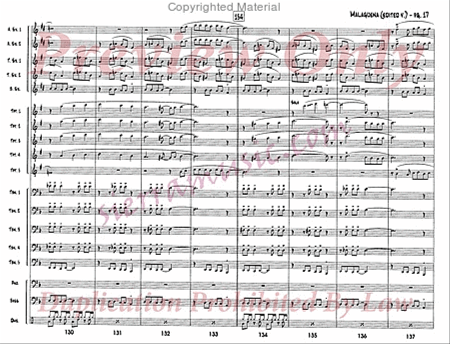 Malaguena Malaguena Jazz Ensemble scores gallery preview page 18