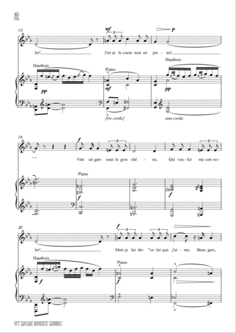 Lalo-Chant breton in c minor,for Voice and Piano Voice Solo scores gallery preview page 4