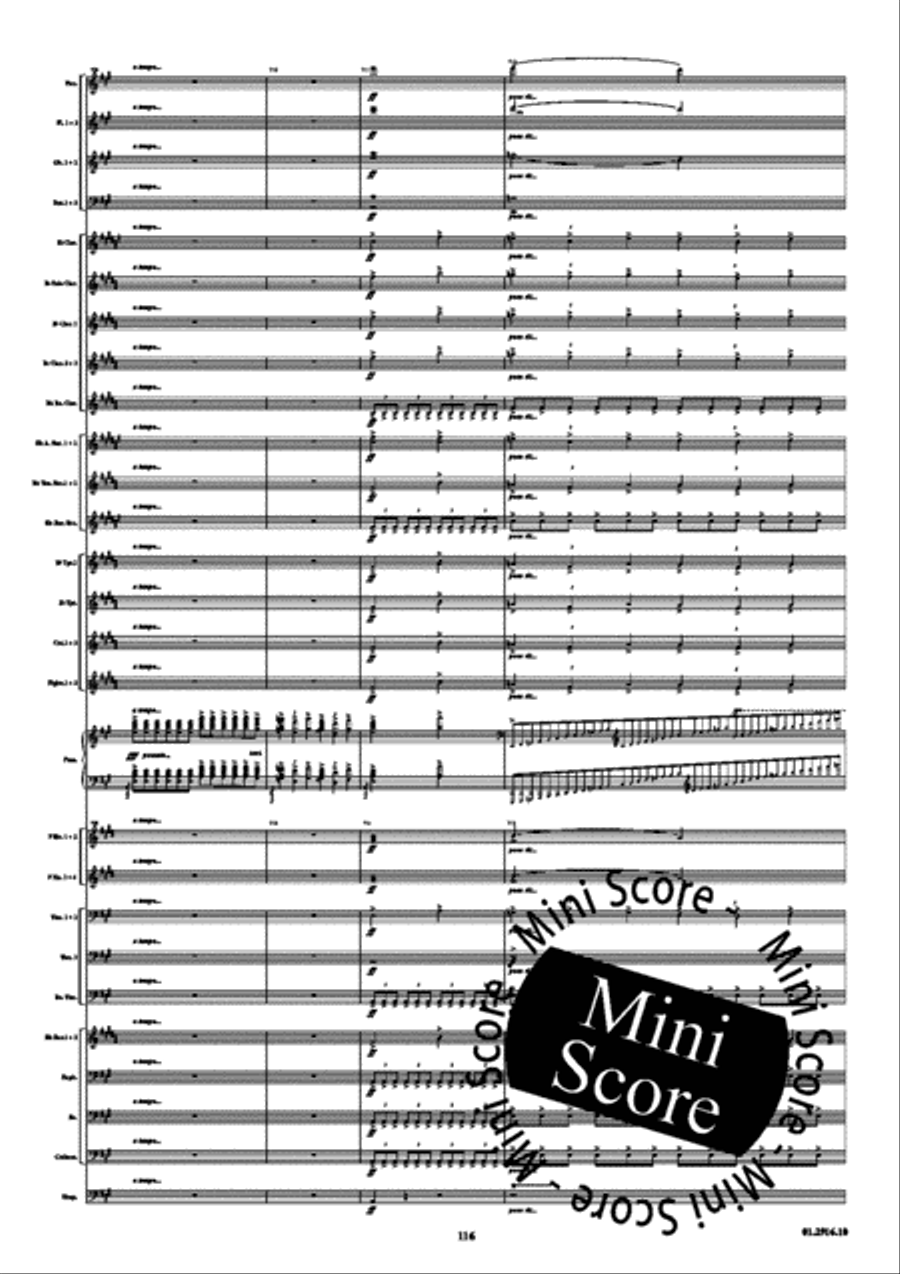 Piano Concerto opus 16 A Minor Concert Band scores gallery preview page 120
