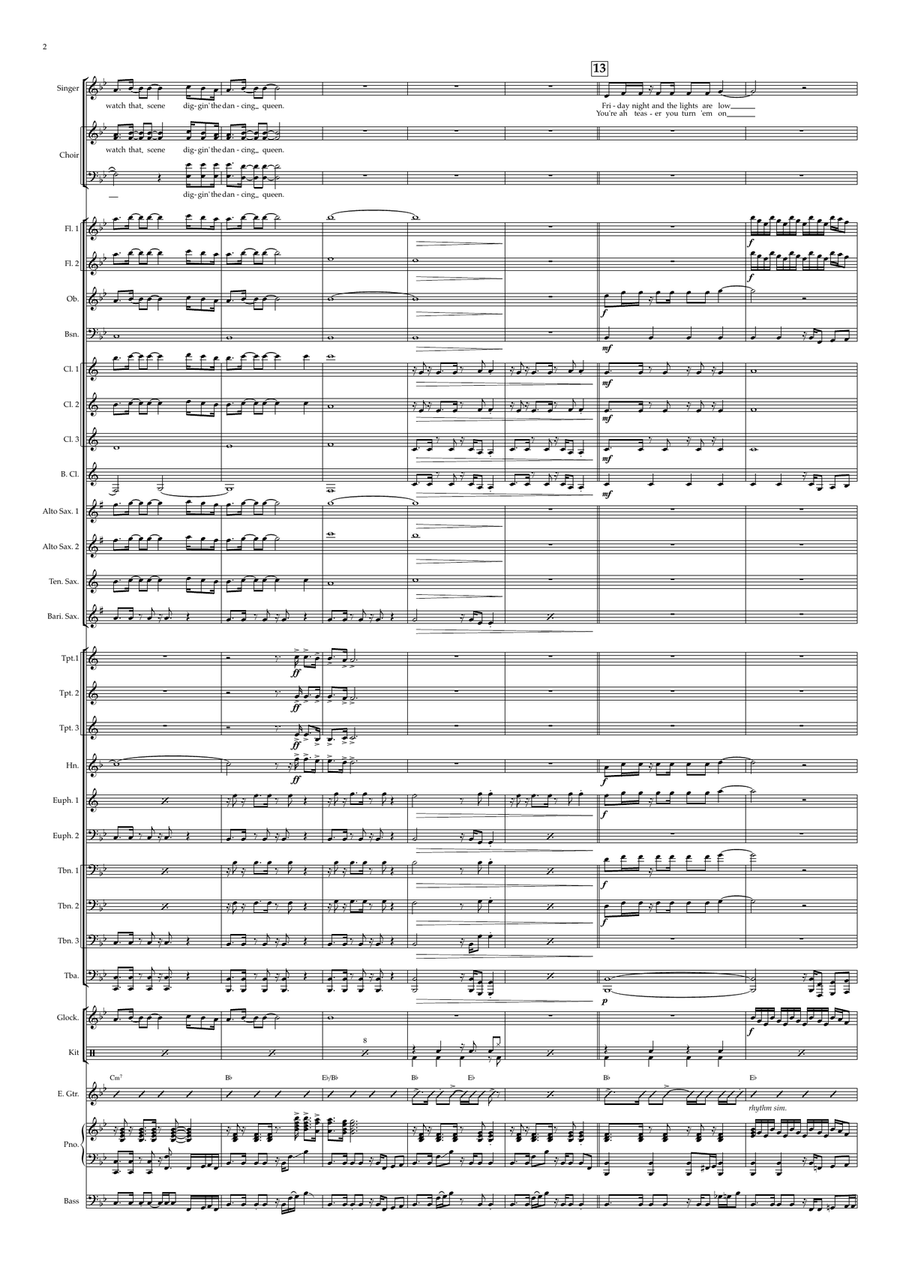 Dancing Queen Concert Band scores gallery preview page 4