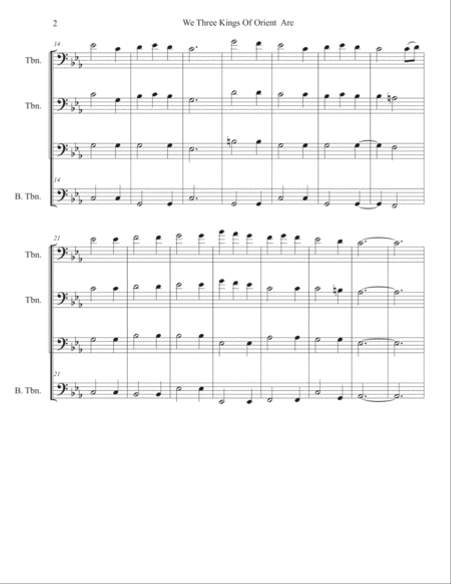 We Three Kings of Orient Are Brass Ensemble scores gallery preview page 3