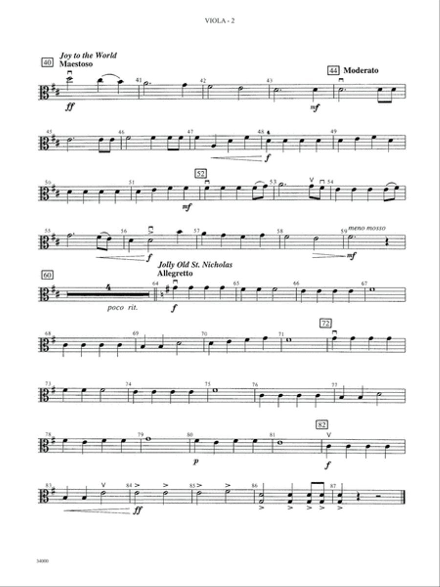 Classics for a Traditional Christmas, Level 2: Viola String Orchestra scores gallery preview page 2