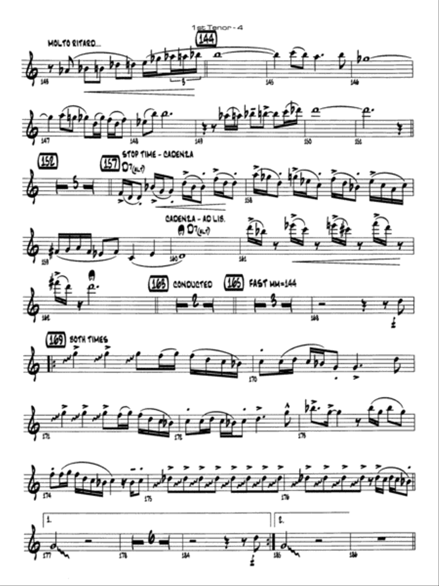Channel One Suite: B-flat Tenor Saxophone Jazz Ensemble scores gallery preview page 4