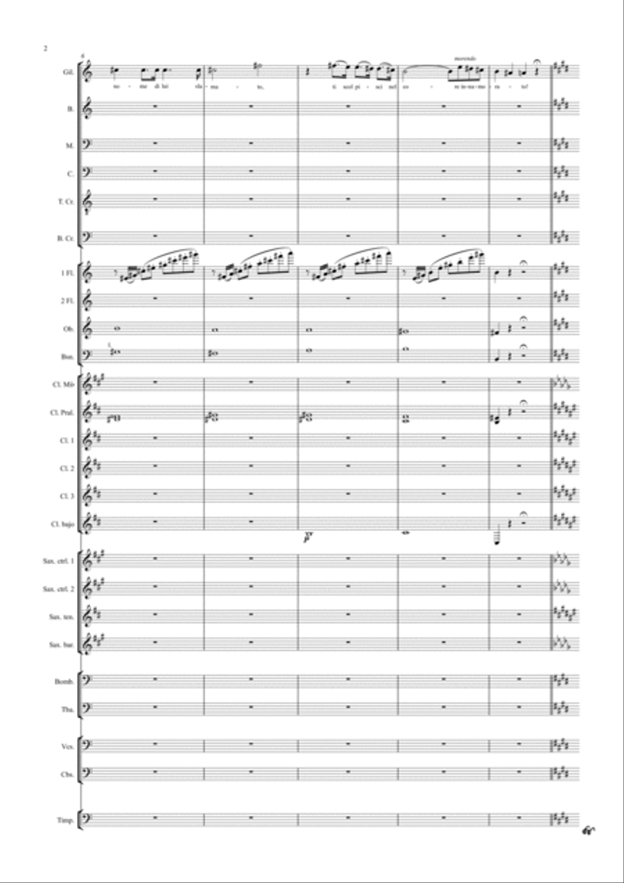 Rigoletto - No 6 - Scena ed Aria Concert Band scores gallery preview page 2