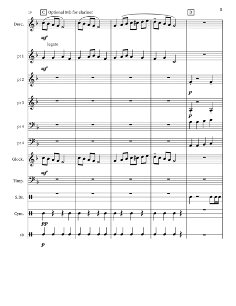 A Joyful Fanfare Concert Band scores gallery preview page 5