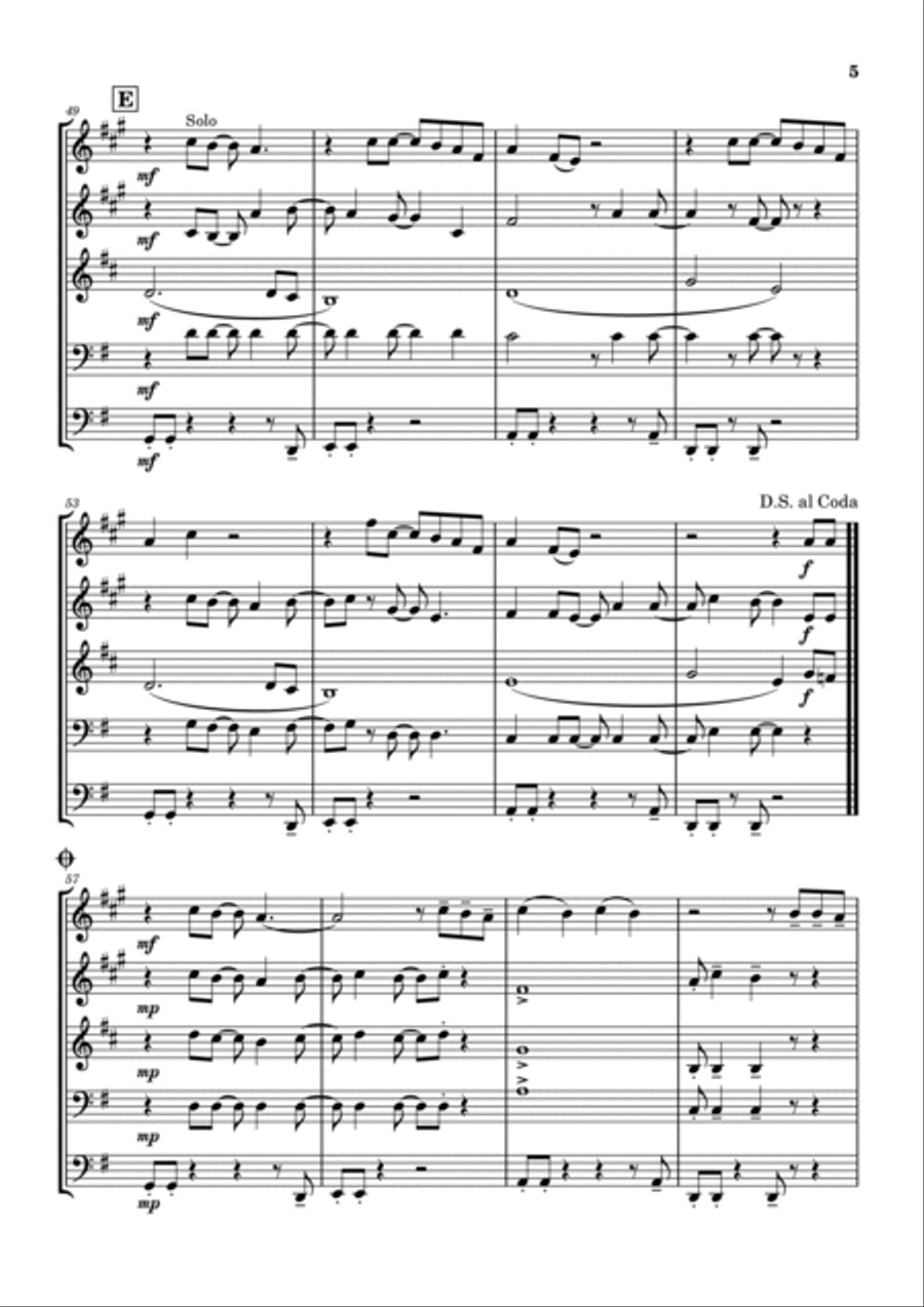 Who Loves You Who Loves You Brass Ensemble scores gallery preview page 5