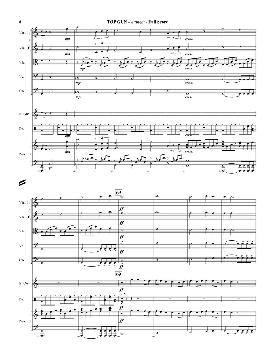 Top Gun Anthem Top Gun Anthem String Orchestra scores gallery preview page 6