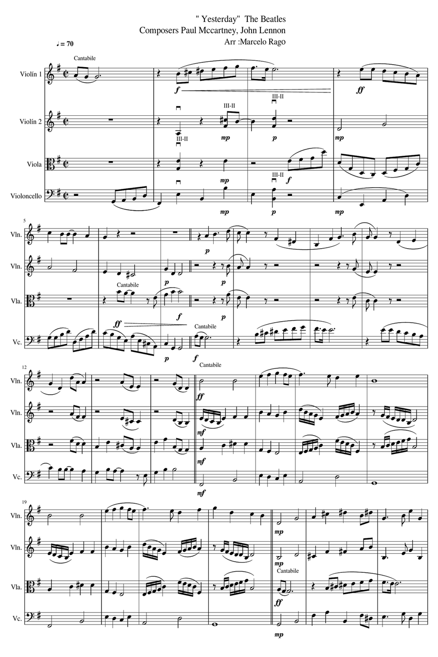 Yesterday String Orchestra scores gallery preview page 2