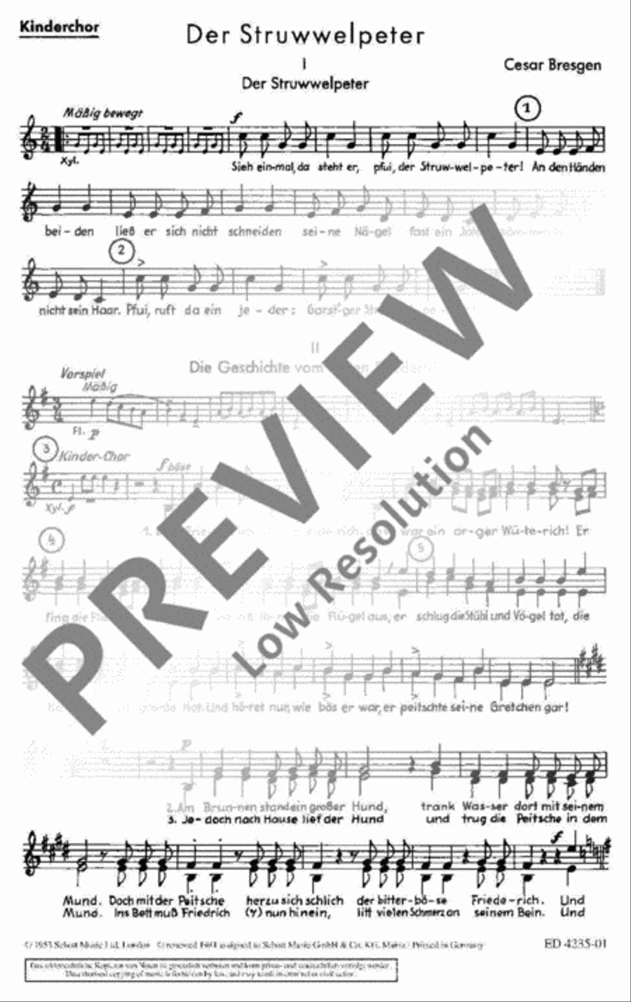 Der Struwwelpeter Children's Choir scores gallery preview page 2