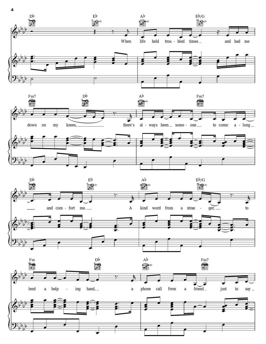 Angels Among Us Piano, Vocal, Guitar scores gallery preview page 4