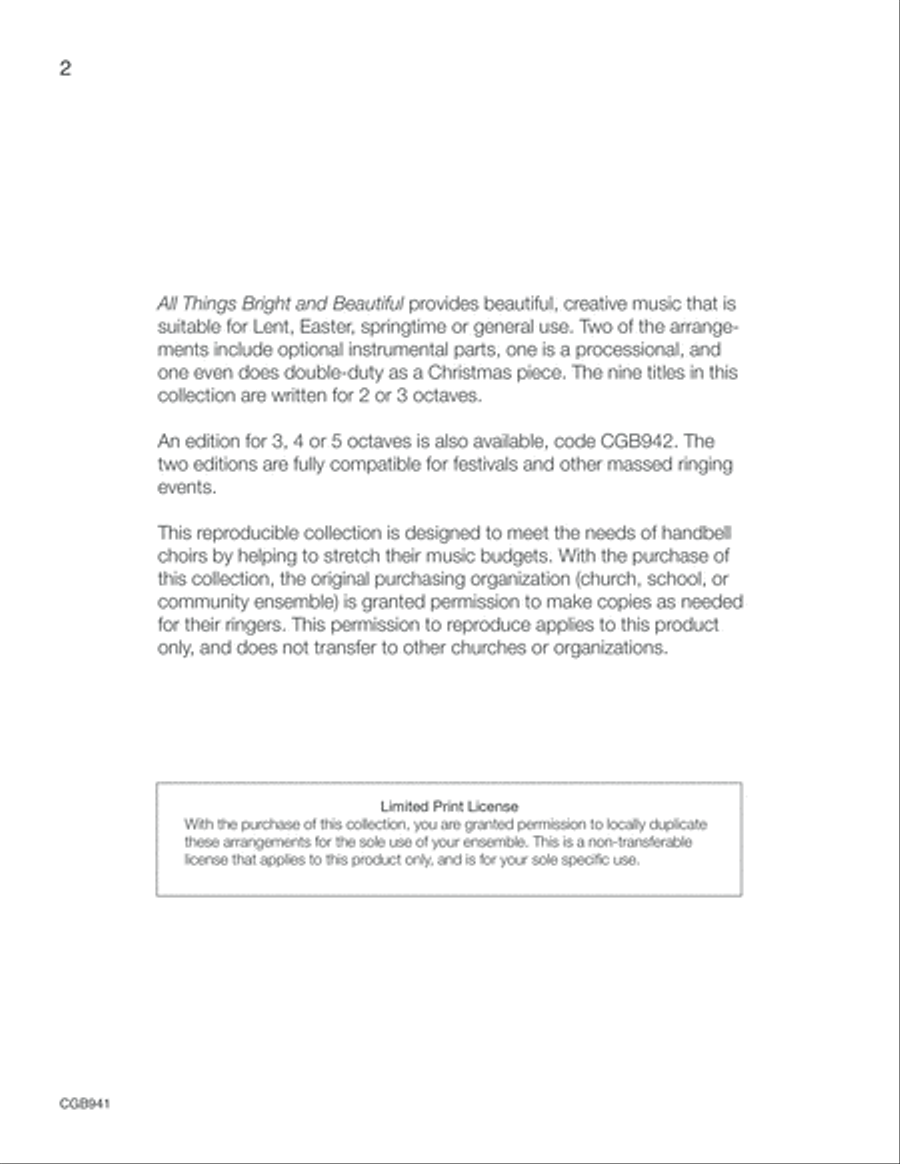 All Things Bright and Beautiful (2-3 octaves) 3-Octaves scores gallery preview page 3