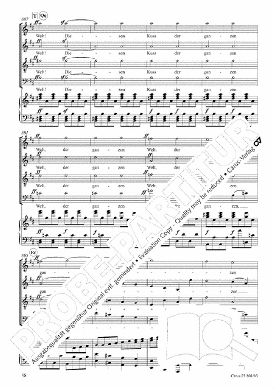 Symphony No. 9, Op. 125 - Finale (Choral Symphony) 4-Part scores gallery preview page 59