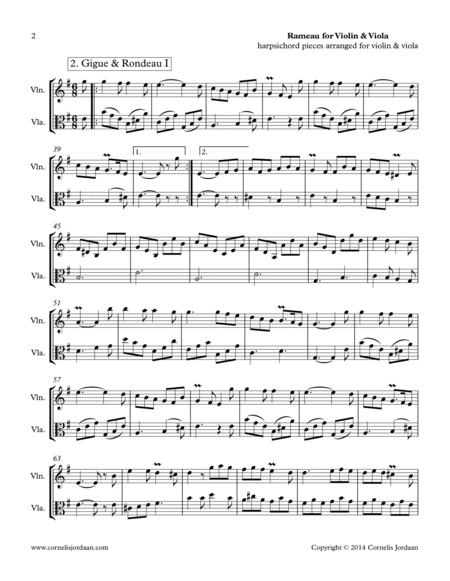 Rameau for Violin & Viola