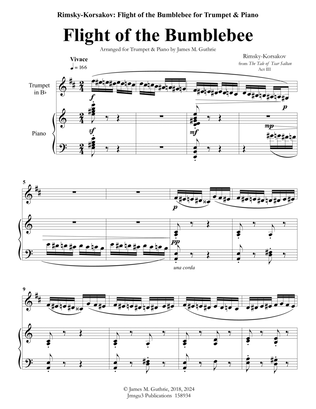 Korsakov: Flight of the Bumblebee for Trumpet & Piano