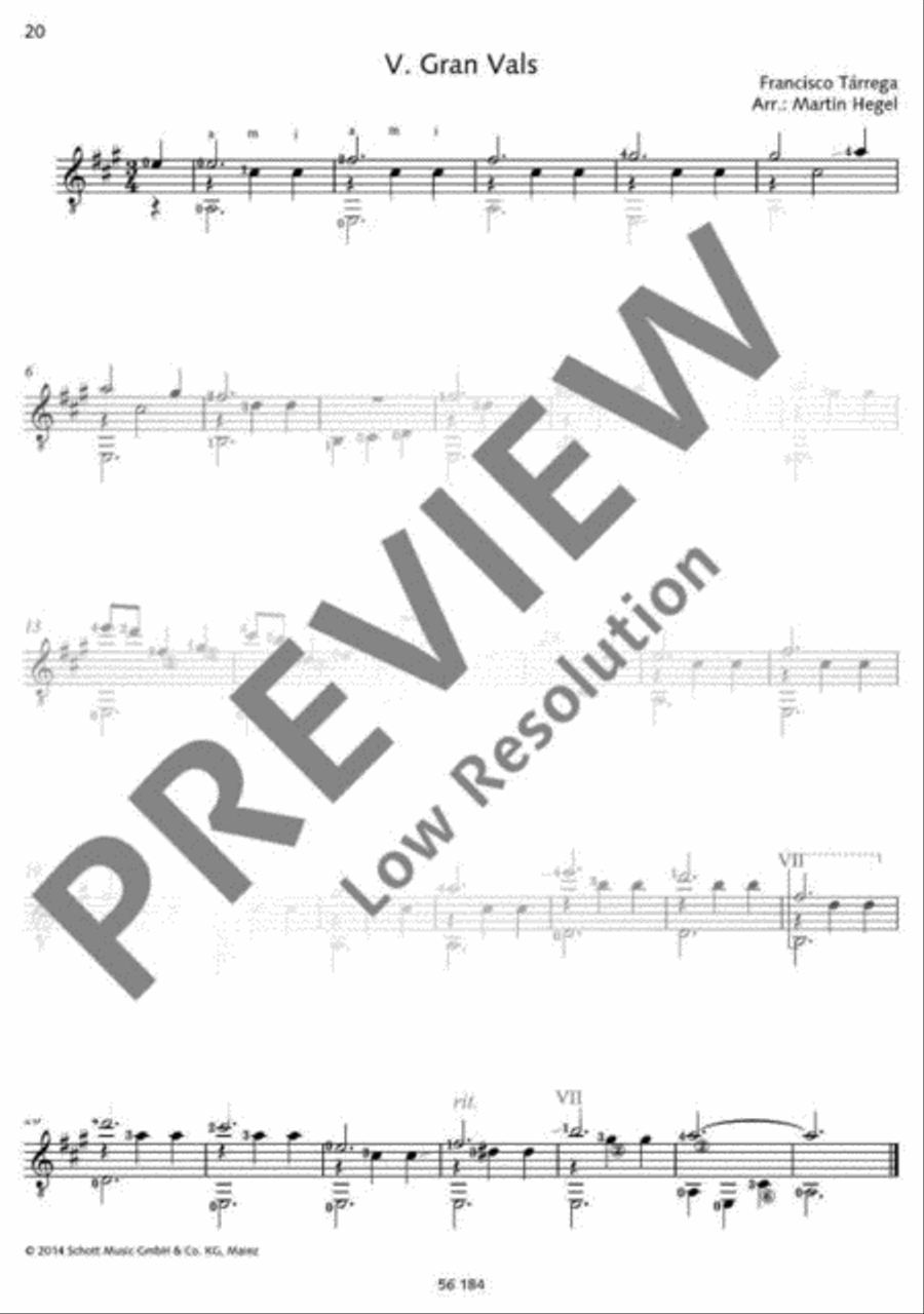 Tárrega for Guitar Classical Guitar scores gallery preview page 21