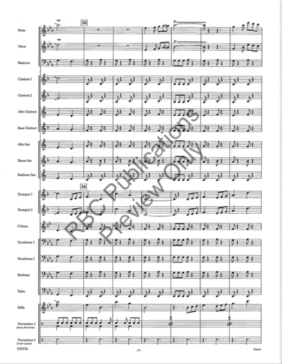 Victor (Score) Victor (Score) Concert Band scores gallery preview page 6
