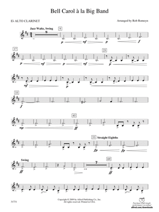 Bell Carol a la Big Band: (wp) E-flat Alto Clarinet