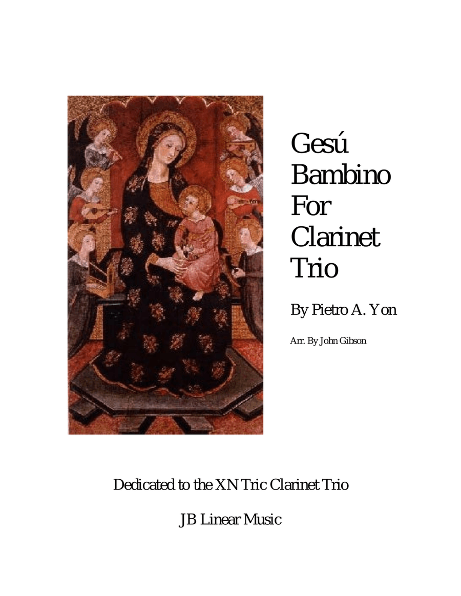 Gesu Bambino (Infant Jesus) for Clarinet Trio Clarinet Trio scores gallery preview page 1