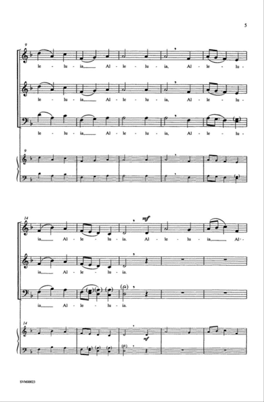 Alleluia (On a Theme by William Billings) A Cappella scores gallery preview page 3