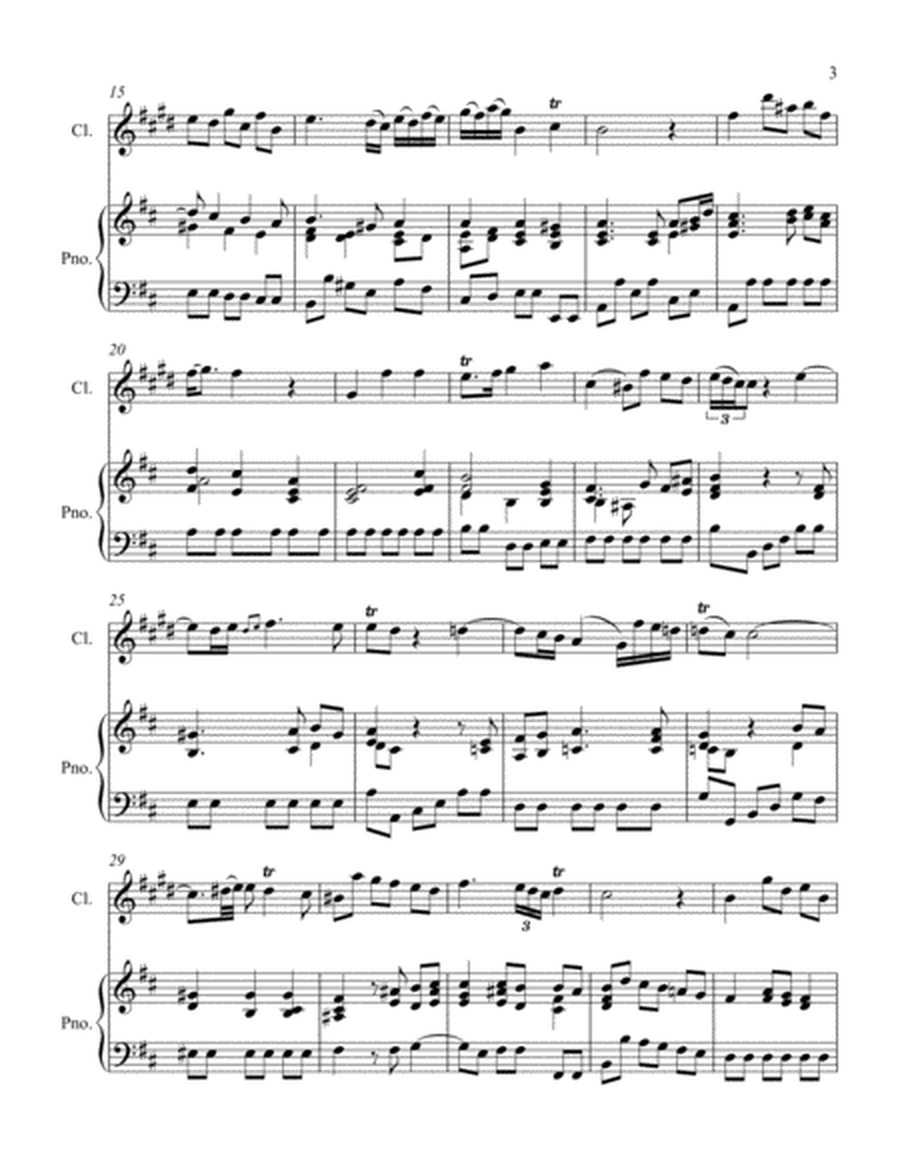 Clarinet Sonata in D I. Andante