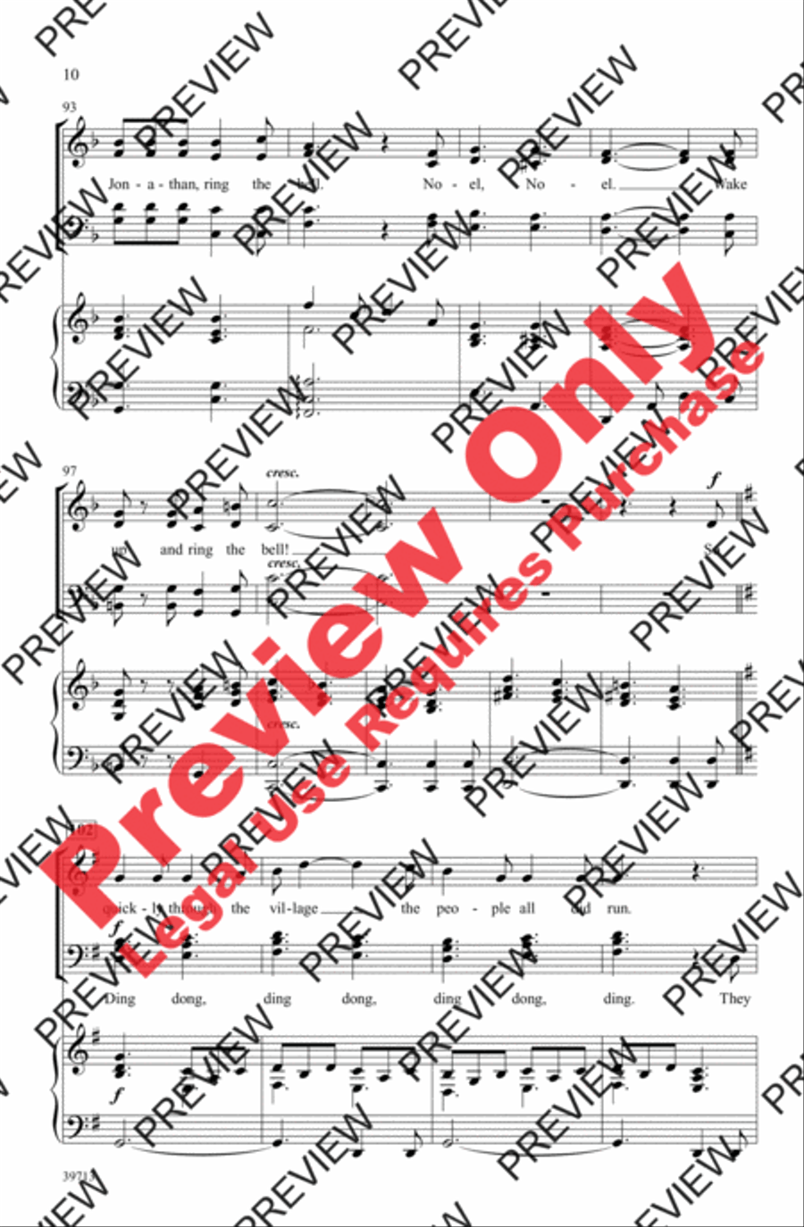 Jonathan's Bell Carol 4-Part scores gallery preview page 10