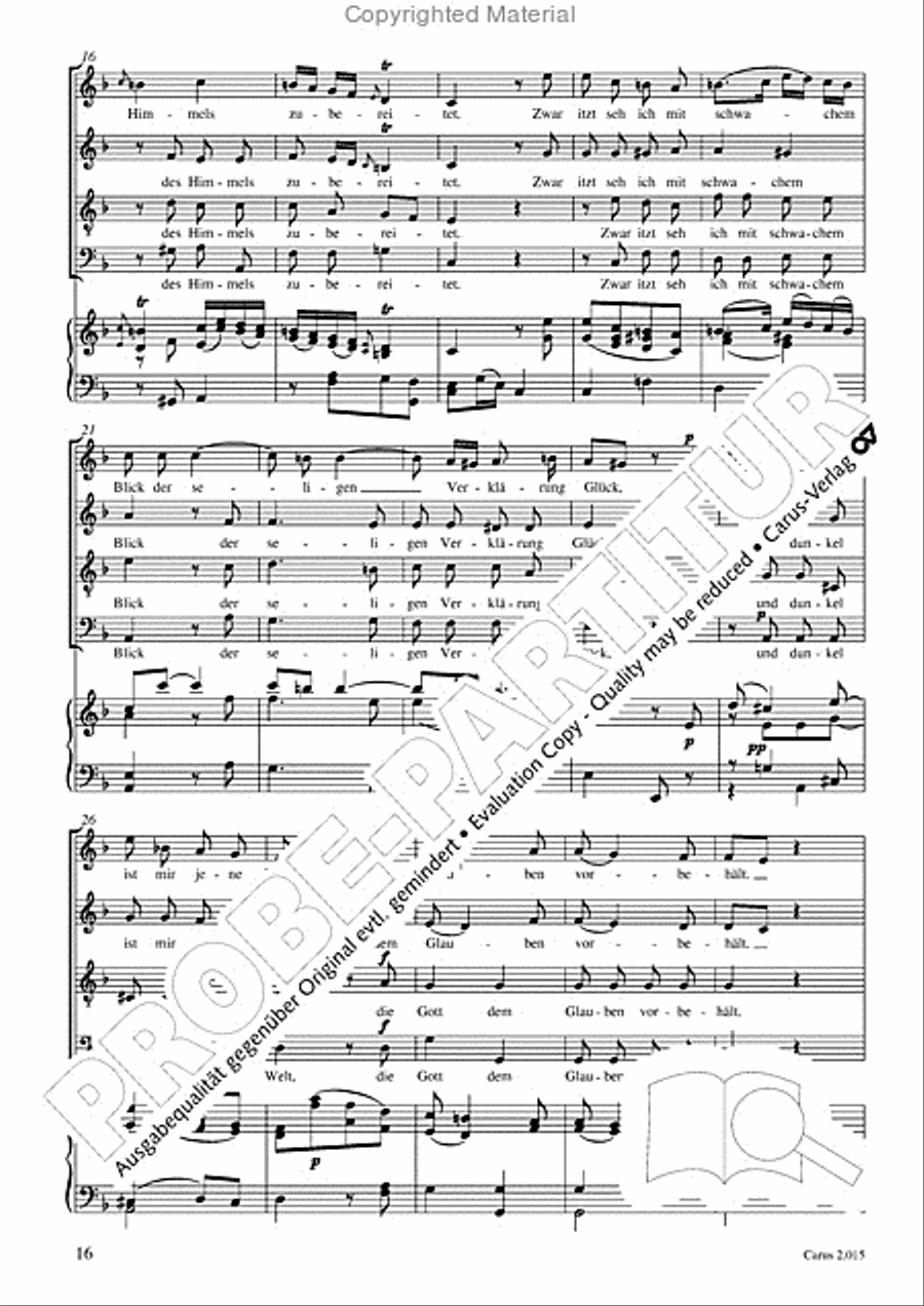 Carl Philipp Emanuel Bach & Gottfried August Homilius. Motets and Choruses Choir scores gallery preview page 18