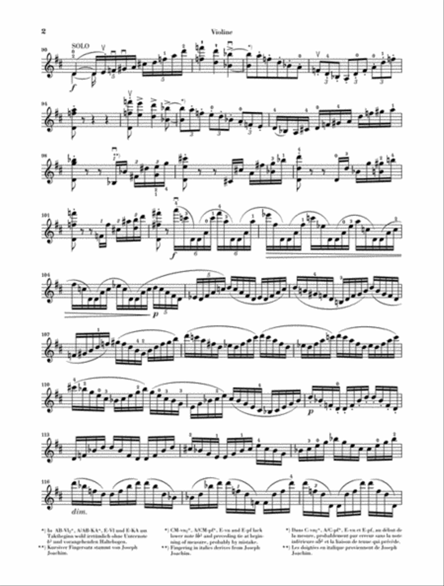 Concerto for Violin and Orchestra D major op. 77 Violin Solo scores gallery preview page 5