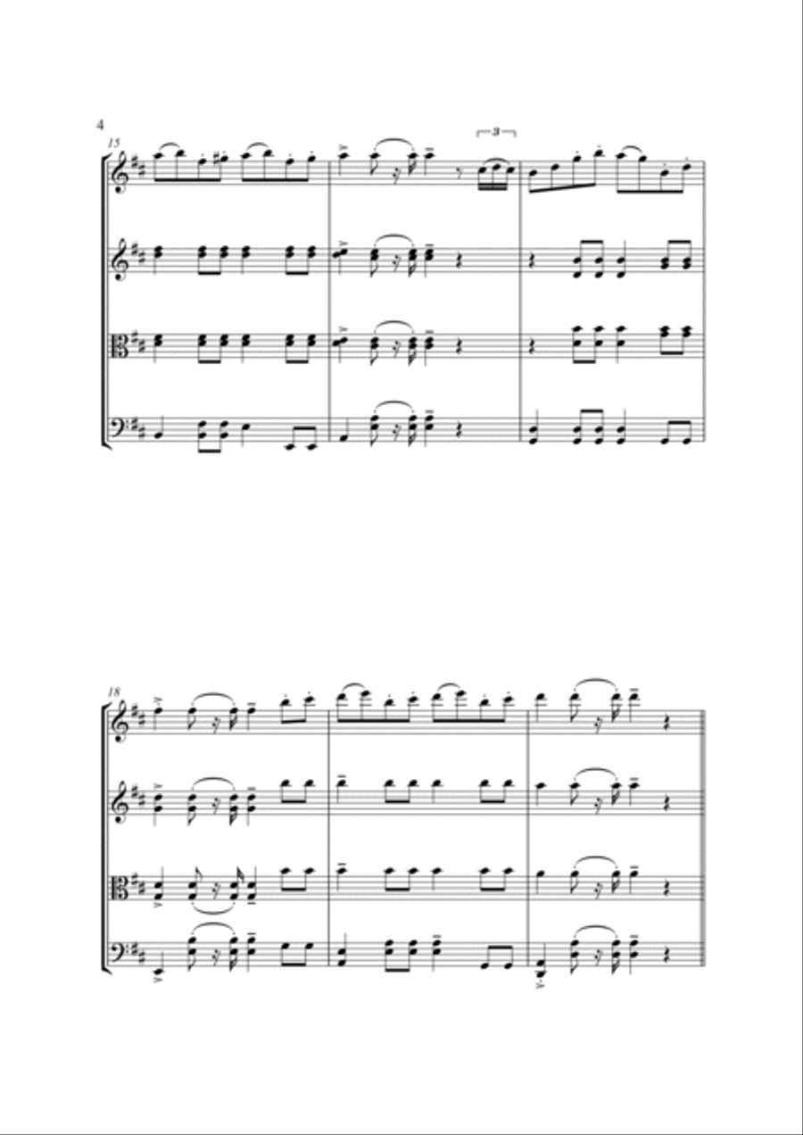 WEDDING DAY AT TROLDHAUGEN String Trio, Intermediate Level for 2 violins and cello or violin, viola String Trio scores gallery preview page 6