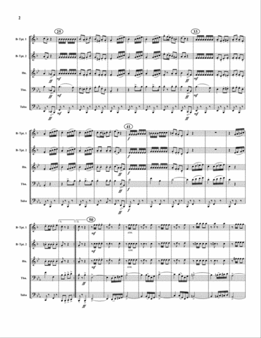 Florentiner March Brass Quintet scores gallery preview page 2