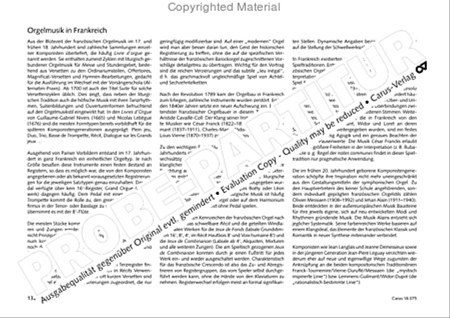 Freiburger Orgelbuch: Stammteil